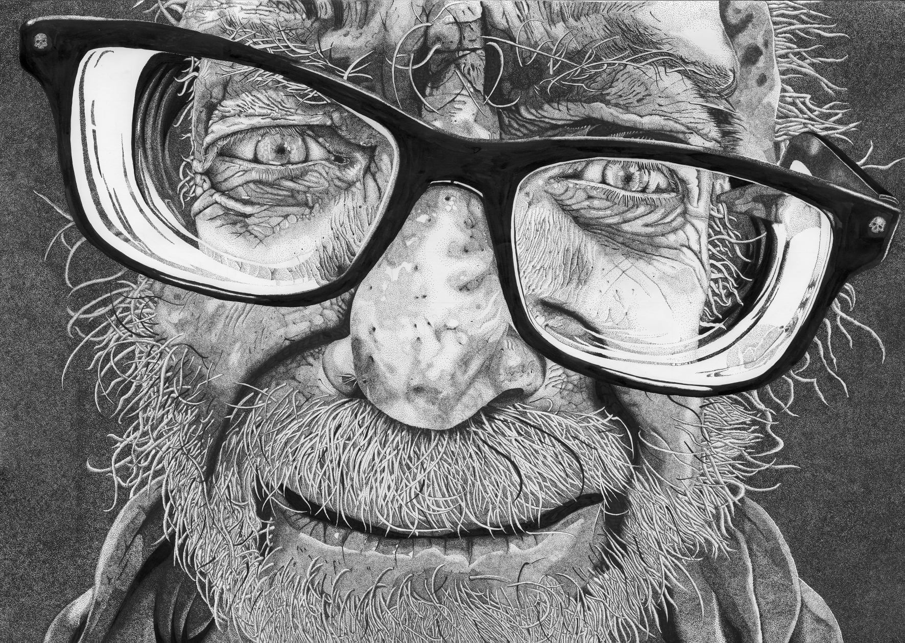 Print - Man met bril