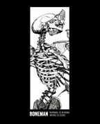 Boneman Skull and birds Hoodie Zwart met borstlogo