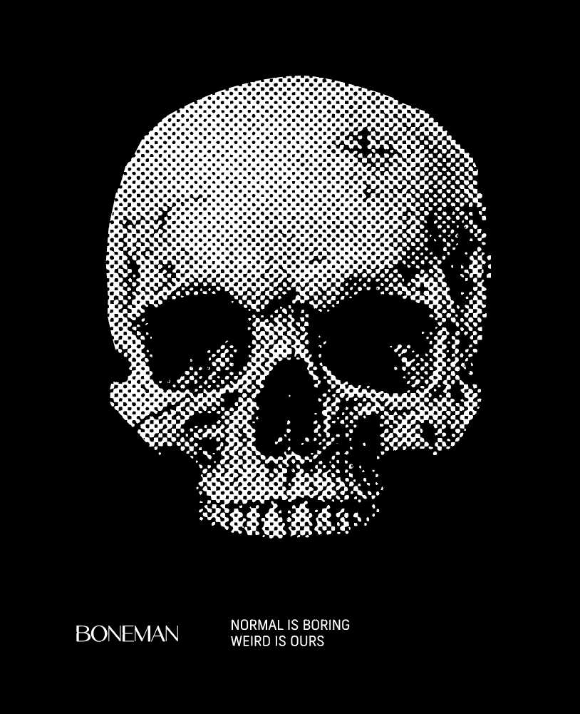 Boneman T-shirt - Screenprint Skull