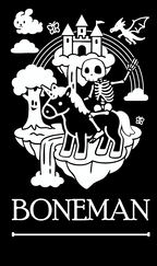 Boneman Skull Unicorn Hoodie - Zwart