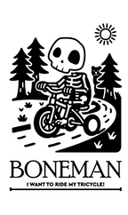 Boneman Skull Tricycle Hoodie - Wit