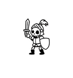 Boneman Skull Knight T-shirt - Wit