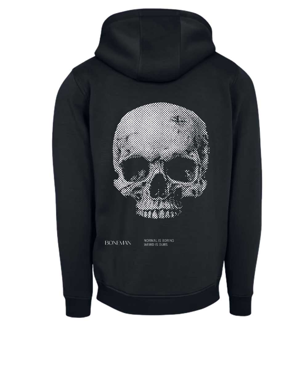 Boneman Hoodie - screenprint skull