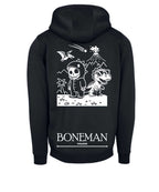 Boneman Skull Dino Hoodie - Zwart