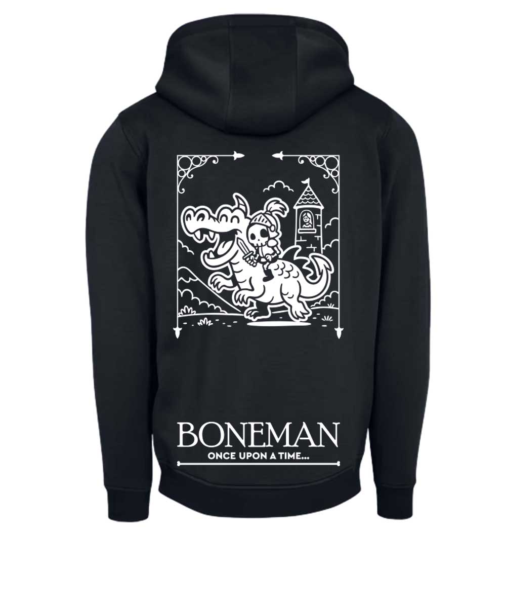 Boneman Skull Knight Hoodie - Zwart
