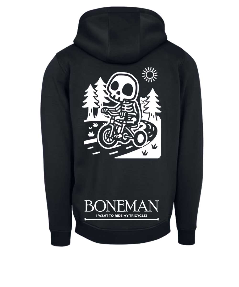 Boneman Skull Tricycle Hoodie - Zwart