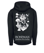 Boneman Skull Unicorn Hoodie - Zwart