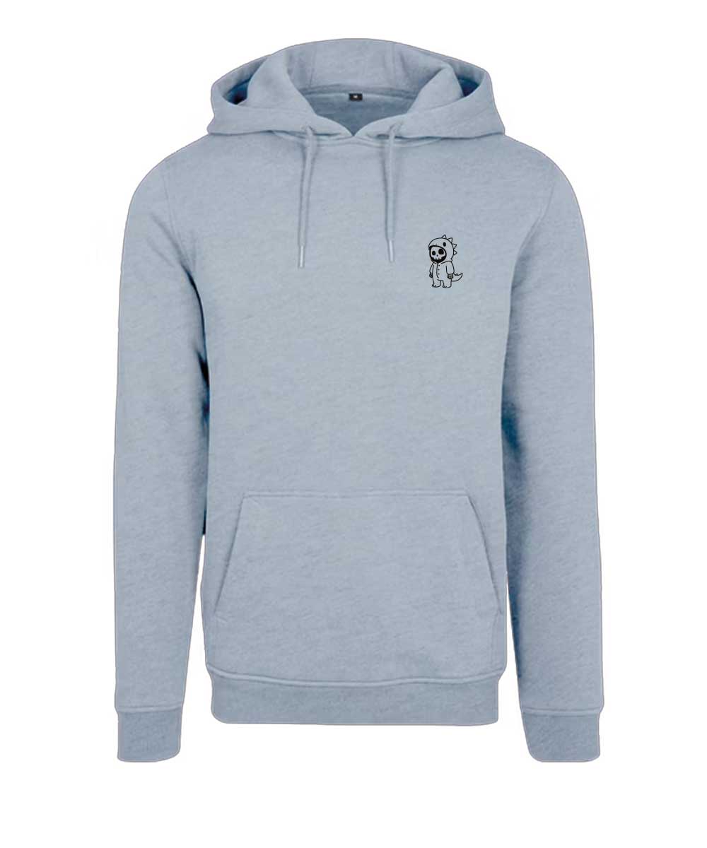 Boneman Skull Dino Hoodie - Grijs