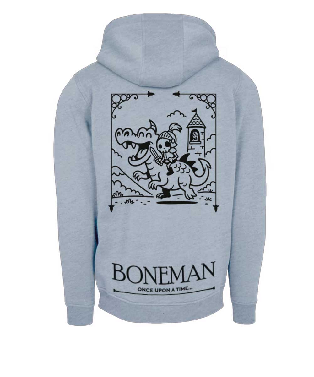 Boneman Skull Knight Hoodie - Grijs