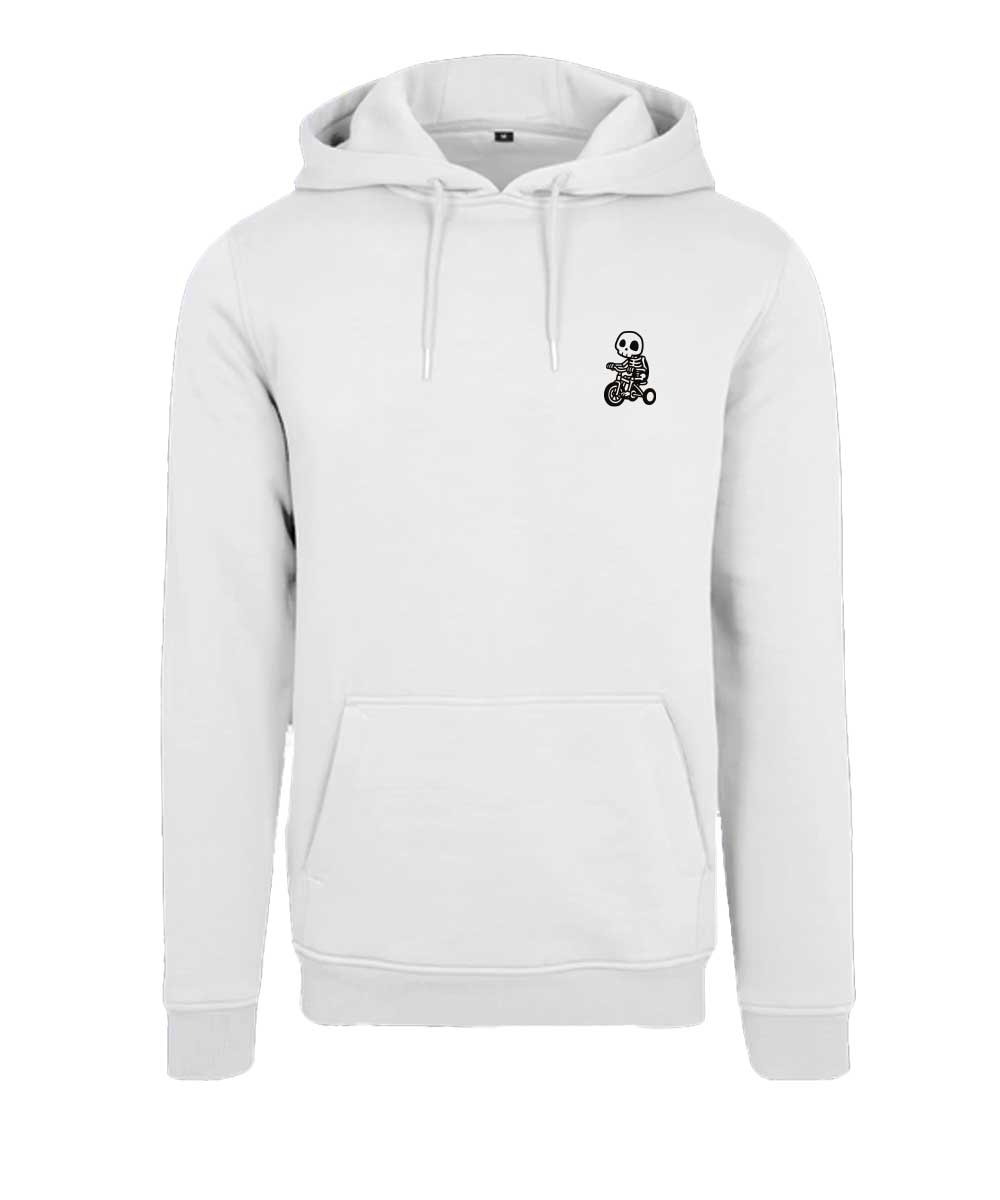 Boneman Skull Tricycle Hoodie - Wit