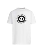Boneman Wit T-shirt - Skull borstlogo groot