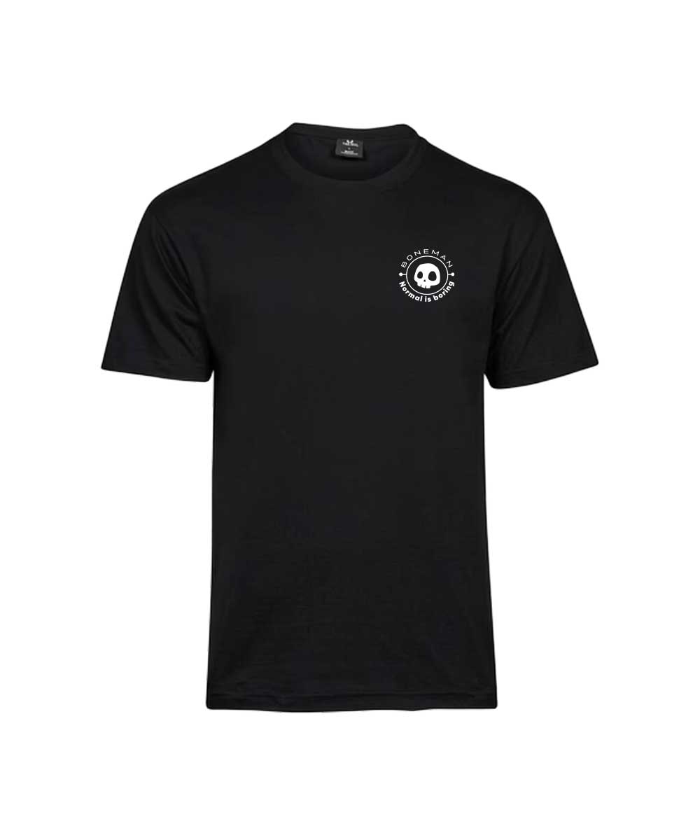 Boneman Zwart T-shirt - Skull borstlogo