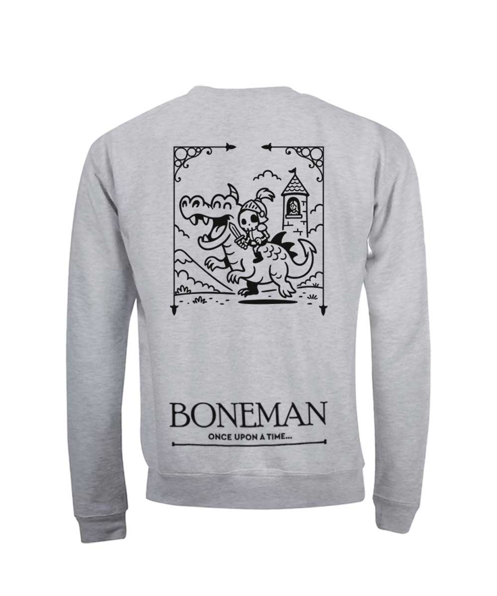 Boneman Skull Knight Sweater - Grijs