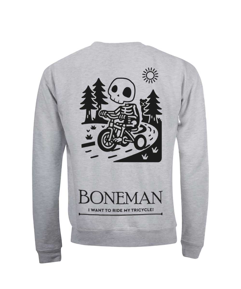 Boneman Skull Tricycle Sweater - Grijs