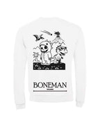 Boneman Skull Dino Sweater - Wit