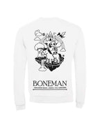 Boneman Skull Unicorn Sweater - Wit