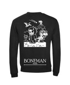 Boneman Skull Dino Sweater - Zwart