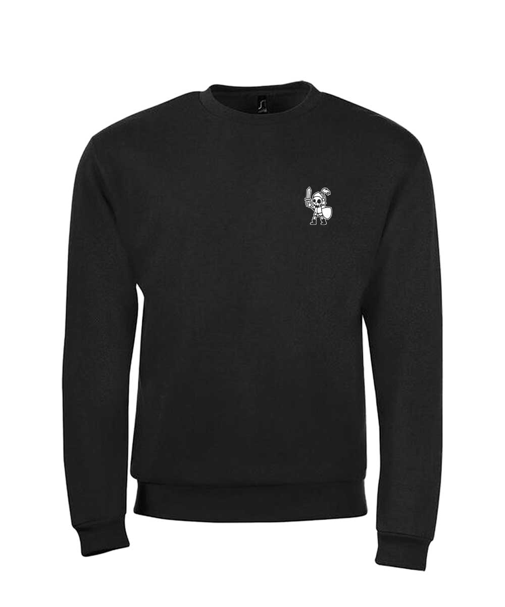 Boneman Skull Knight Sweater - Zwart