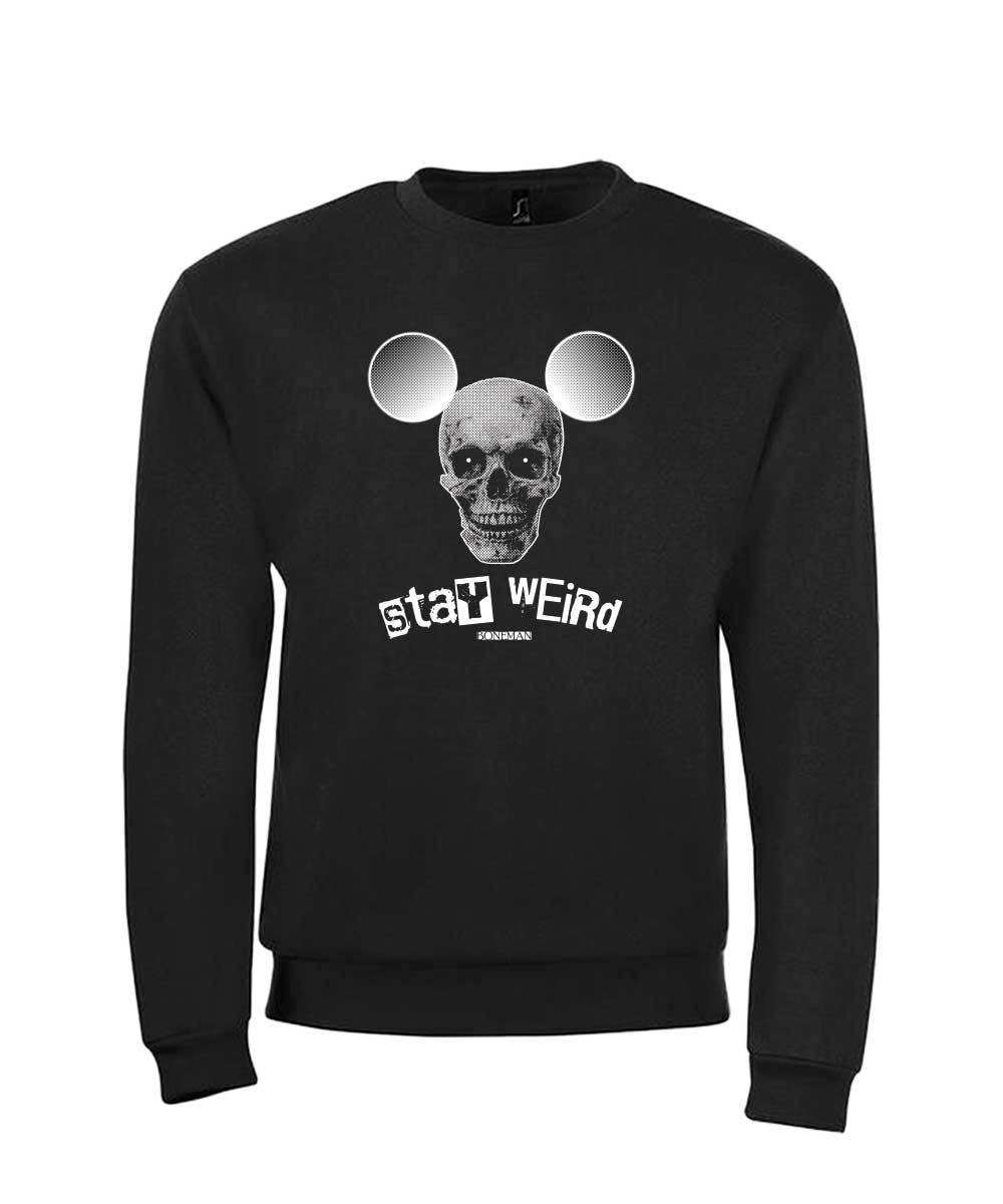 Boneman Skull mickey Sweater - Zwart