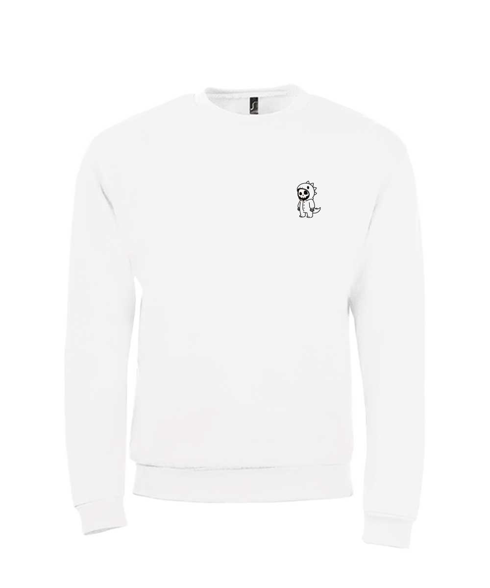 Boneman Skull Dino Sweater - Wit