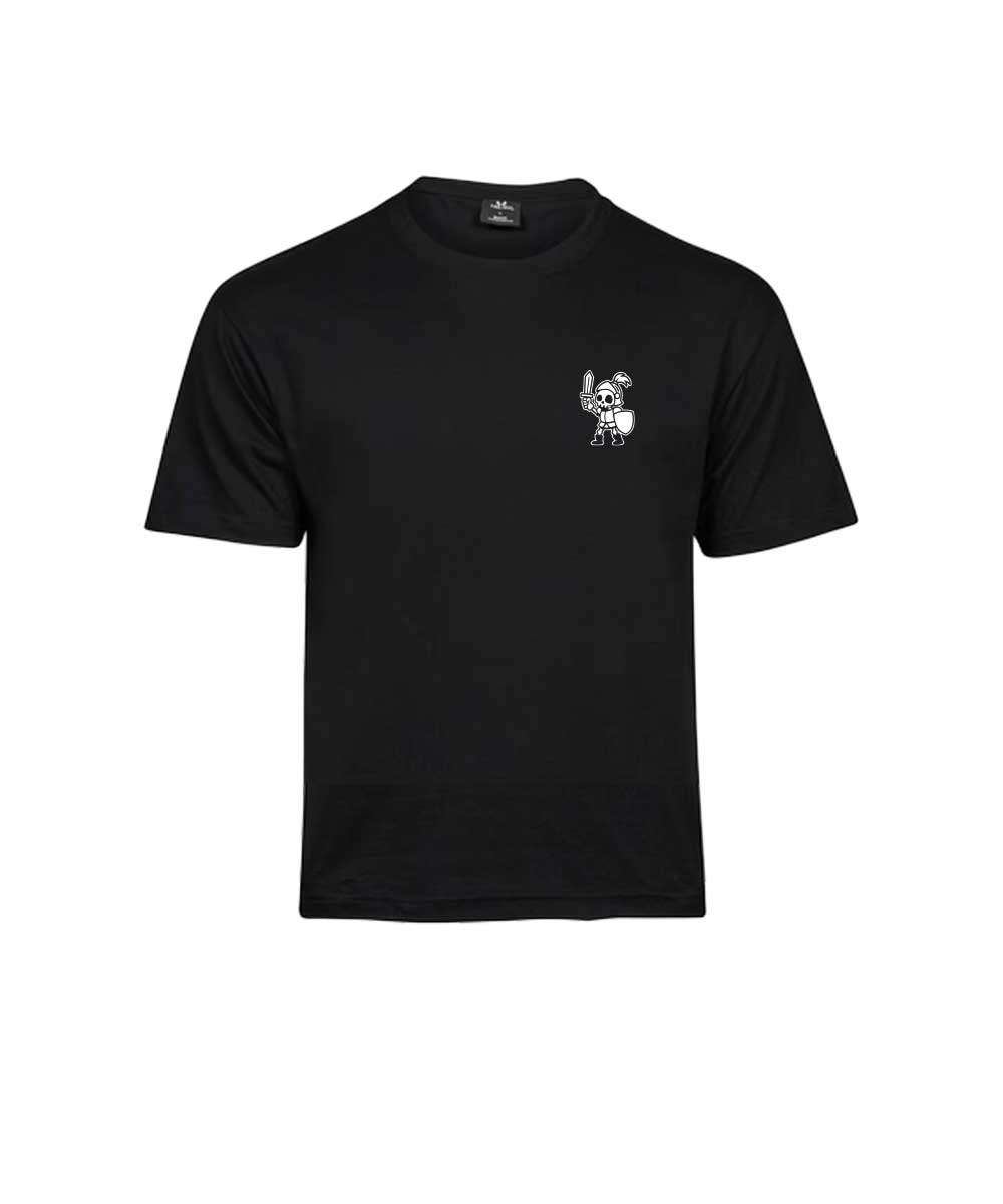 Boneman Skull Knight T-shirt - Zwart
