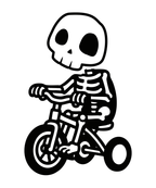Boneman Skull Tricycle Hoodie - Wit